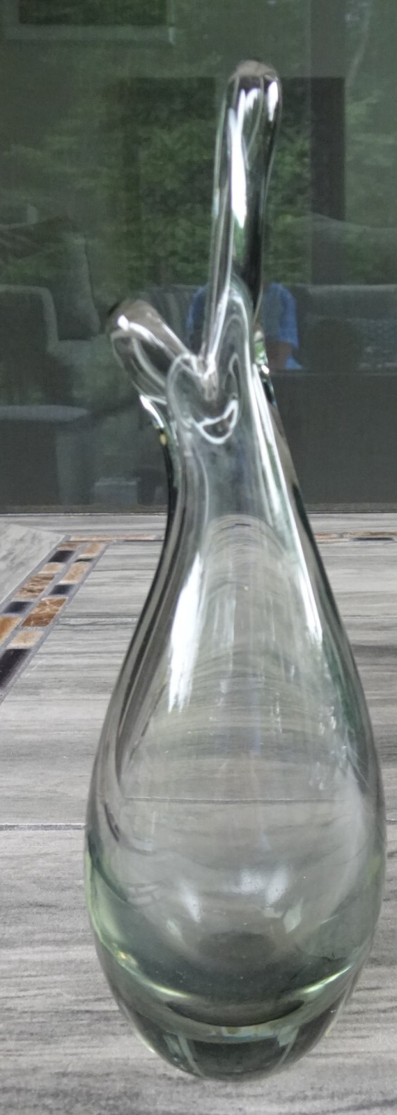 Signed Holmegaard Per Lutken Danish Smoke Art Glass Small Duckling Vase