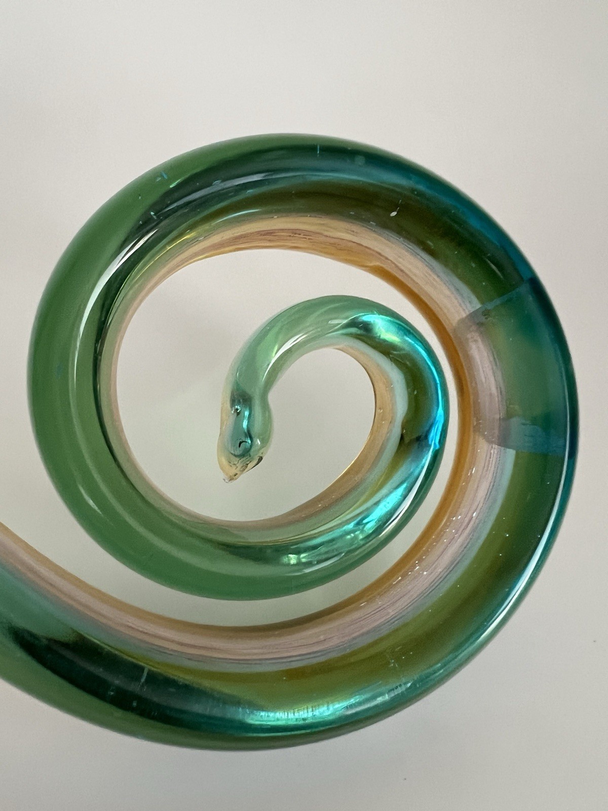 Hand Blown Vintage 12″ Murano Art Glass Fused Sculpture Music Treble Clef Note