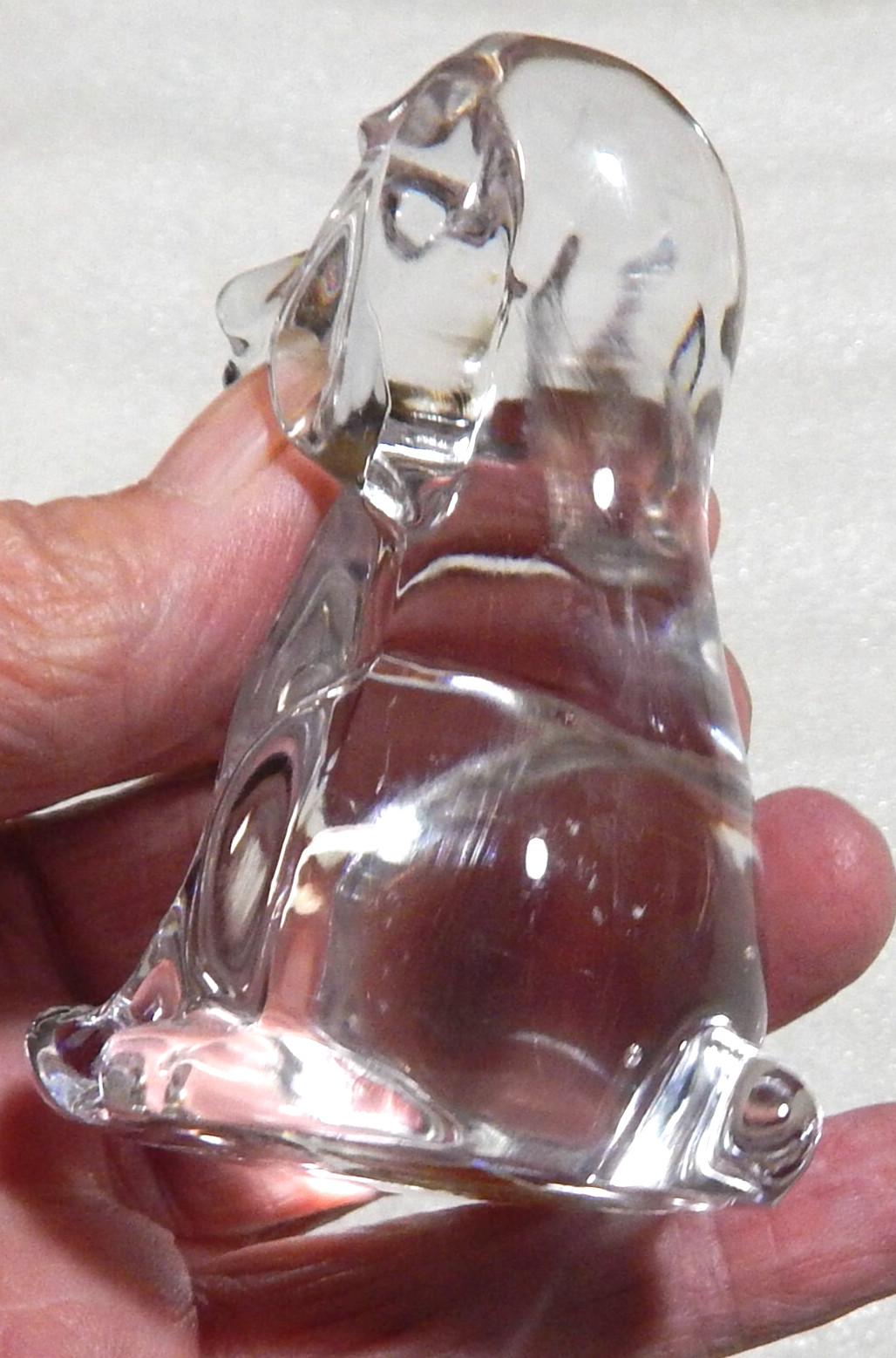 Dog Paperweight Vintage Germany 24% Lead Crystal Labeled