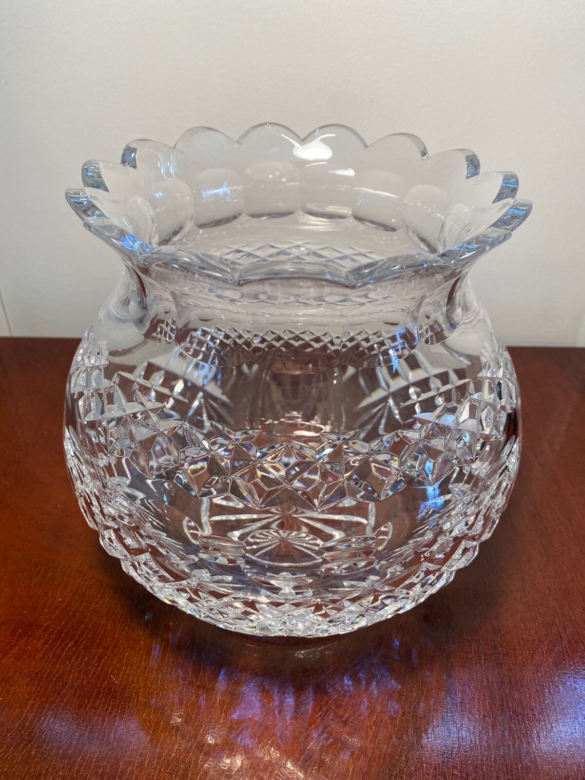 Signed WATERFORD CRYSTAL American Heritage Martha Washington Unity Bowl Vase