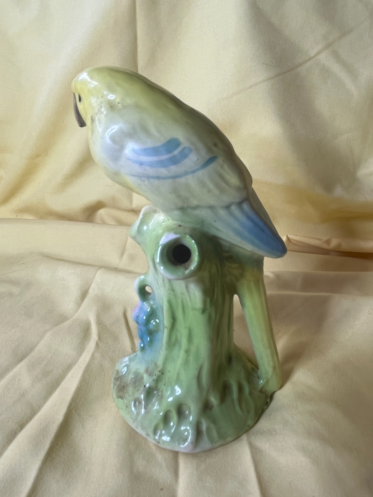 6″ Parrot Spill Vase / Flower Frog – Made in Czechoslovakia – c.1930