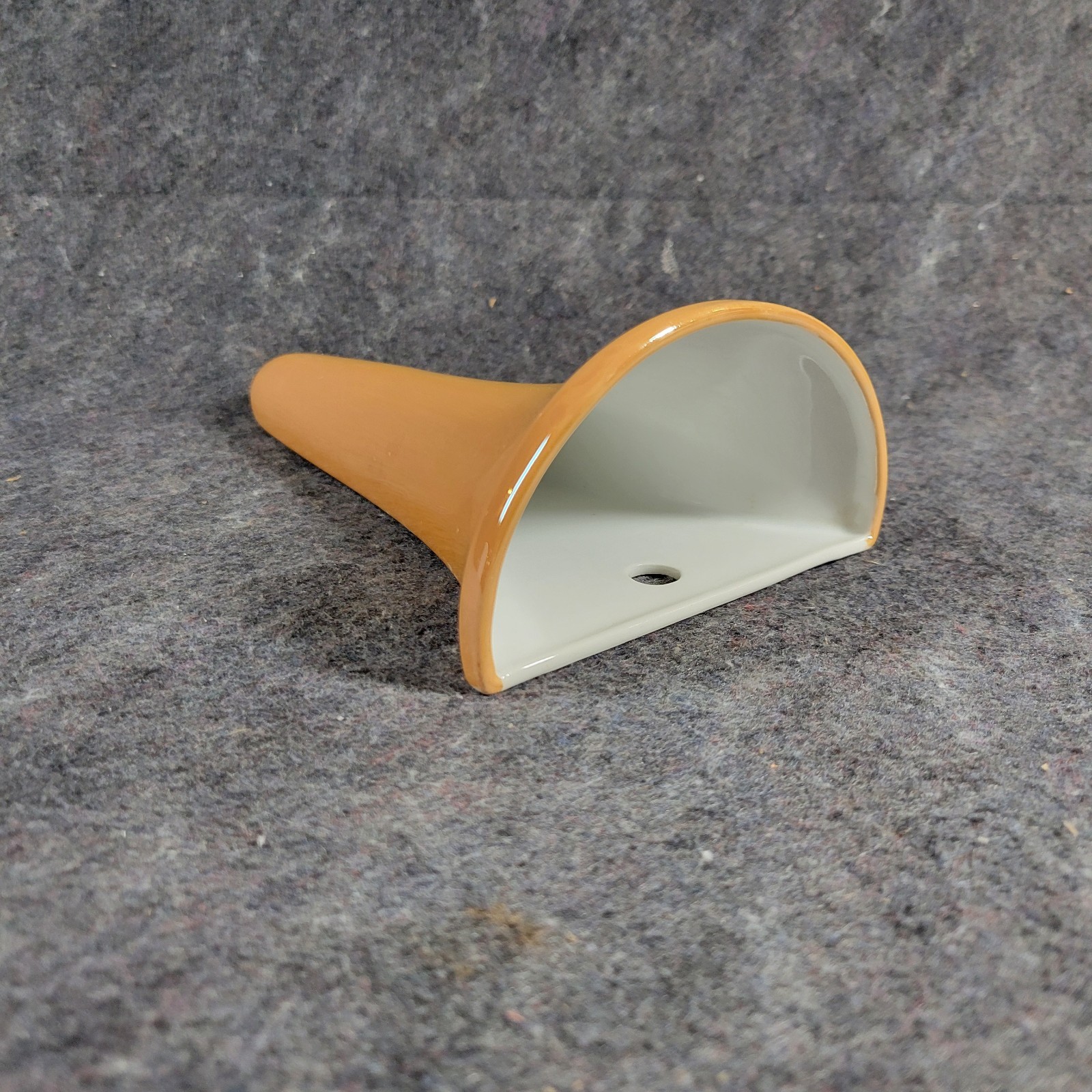 Vintage Noritake Wall Pocket Vase Peach Lustre Hand Painted 2.5″×4.65″×8″