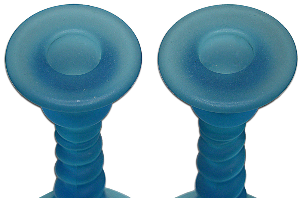 U.S. Glass / Tiffin Blue Satin Glass #315 Bell Shaped Candlesticks – AWESOME