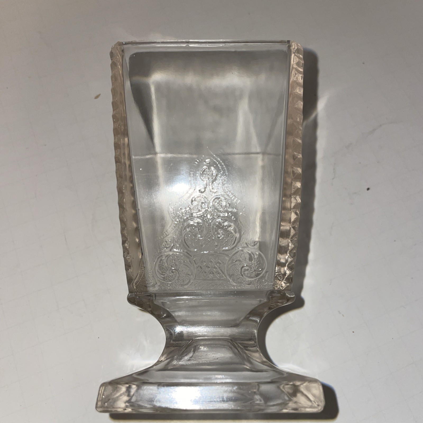 Clear Glass Vase – 4” X 2.75” X 5″ Tall – Unbranded