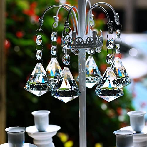 10pcs Crystal Ball Prisms Chandelier Parts Pendant, Hanging Glass Crystals 40mm