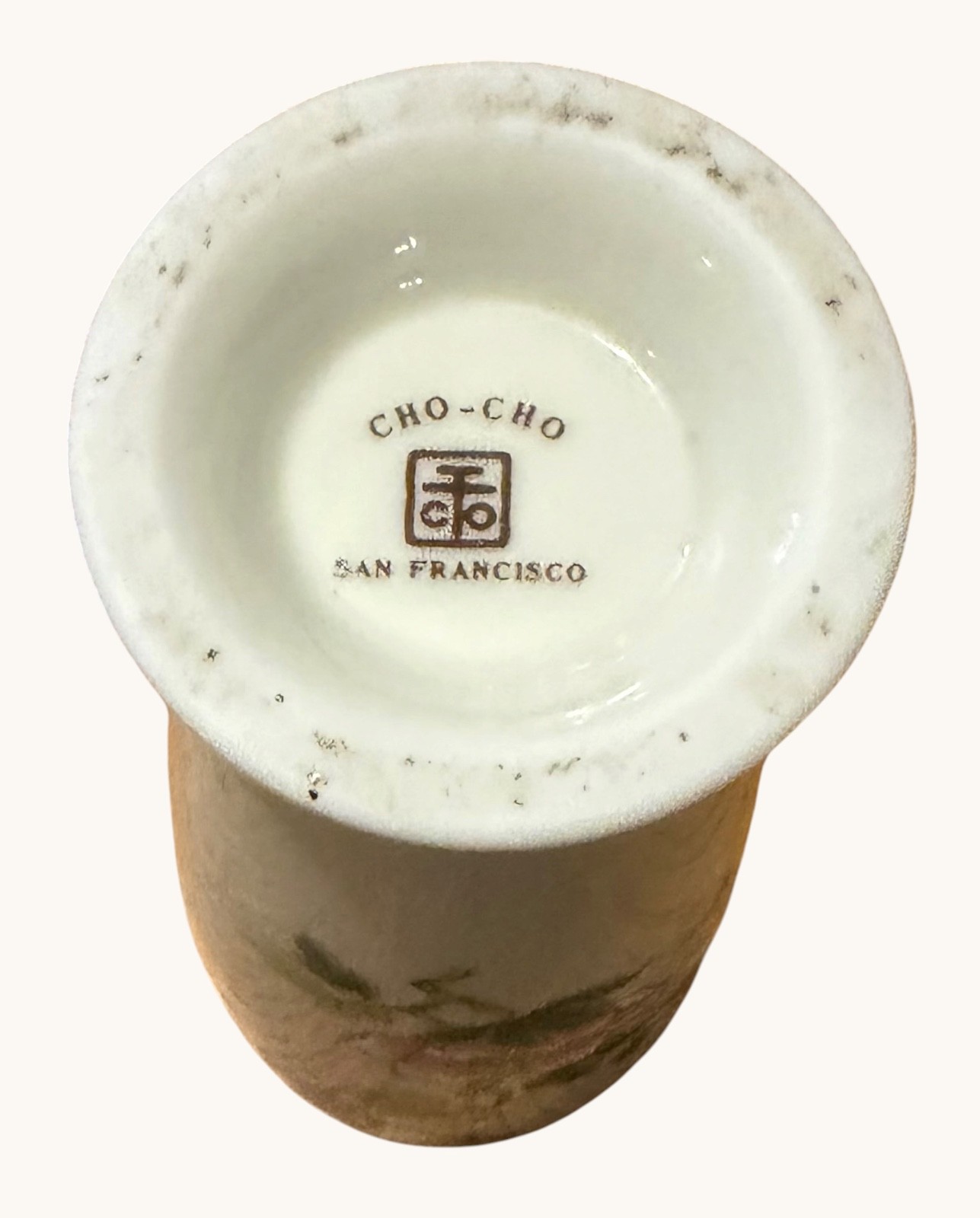 Vintage Takahashi Cho-Cho San Francisco Porcelain Bud Vase 6.5” Floral Japan