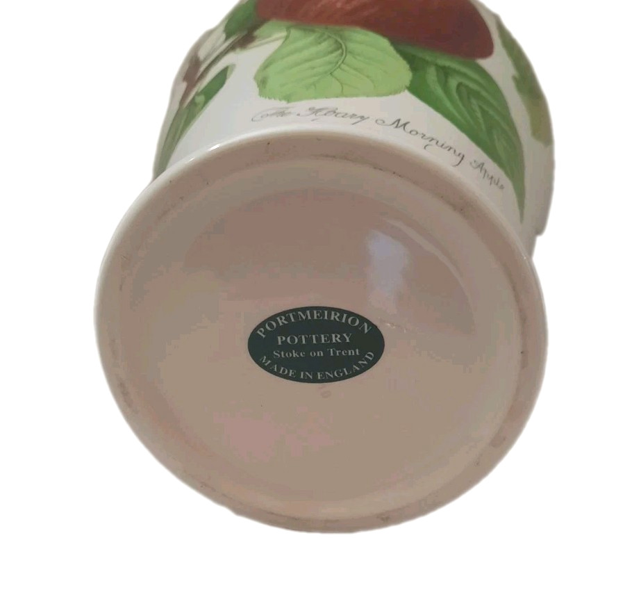 Portmeirion Pomona Collection The Hoary Morning Apple Vase 8.25″ x 5″ England