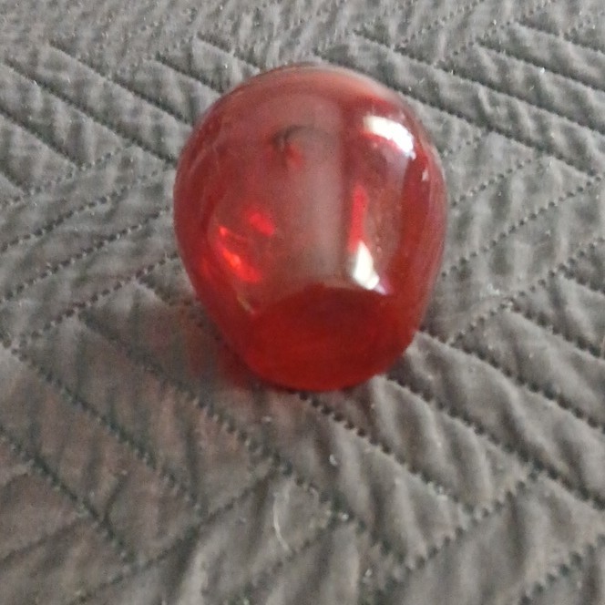 Red & Green Glossy Art Glass Cherry Paperweight Decorative Fruit Theme