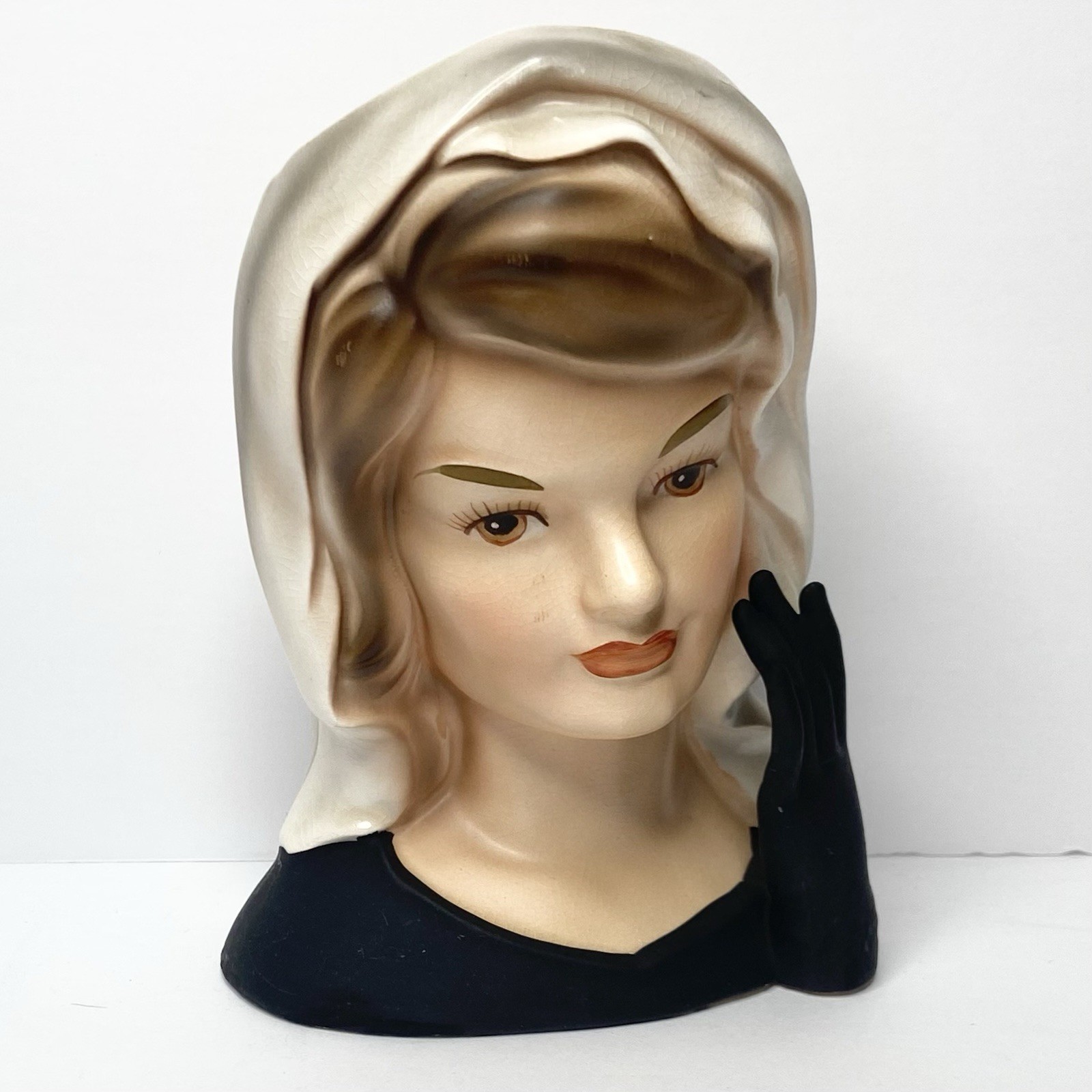 Inarco Jackie Kennedy In Mourning Head Vase 1964 Japan E-1852