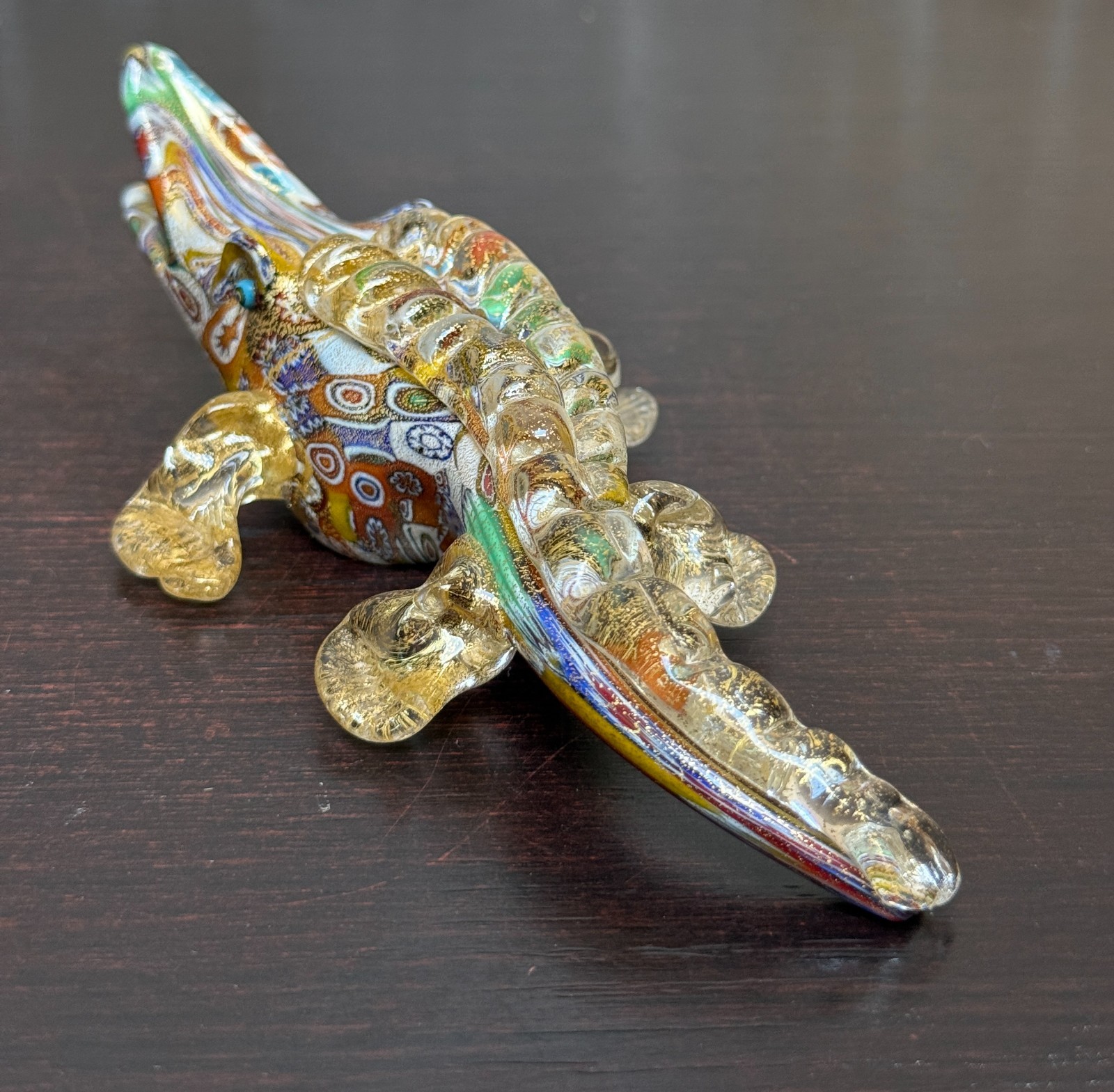 Murano Glass Handcrafted Crocodile Alligator in Rich Colours Italian Art