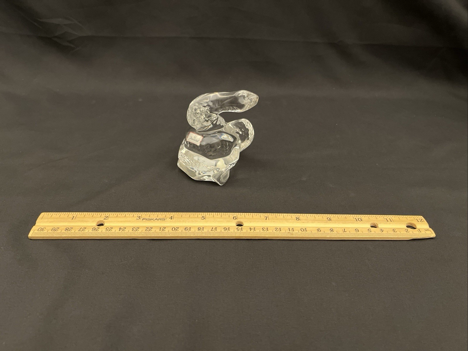BACCARAT France Crystal ZODIAC COLLECTION Coiled SNAKE Paperweight Figurine (S)