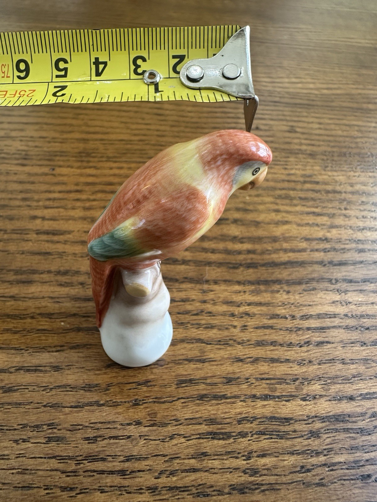 Vintage Herend Hungary Hand-Painted Porcelain Parrot Figurine