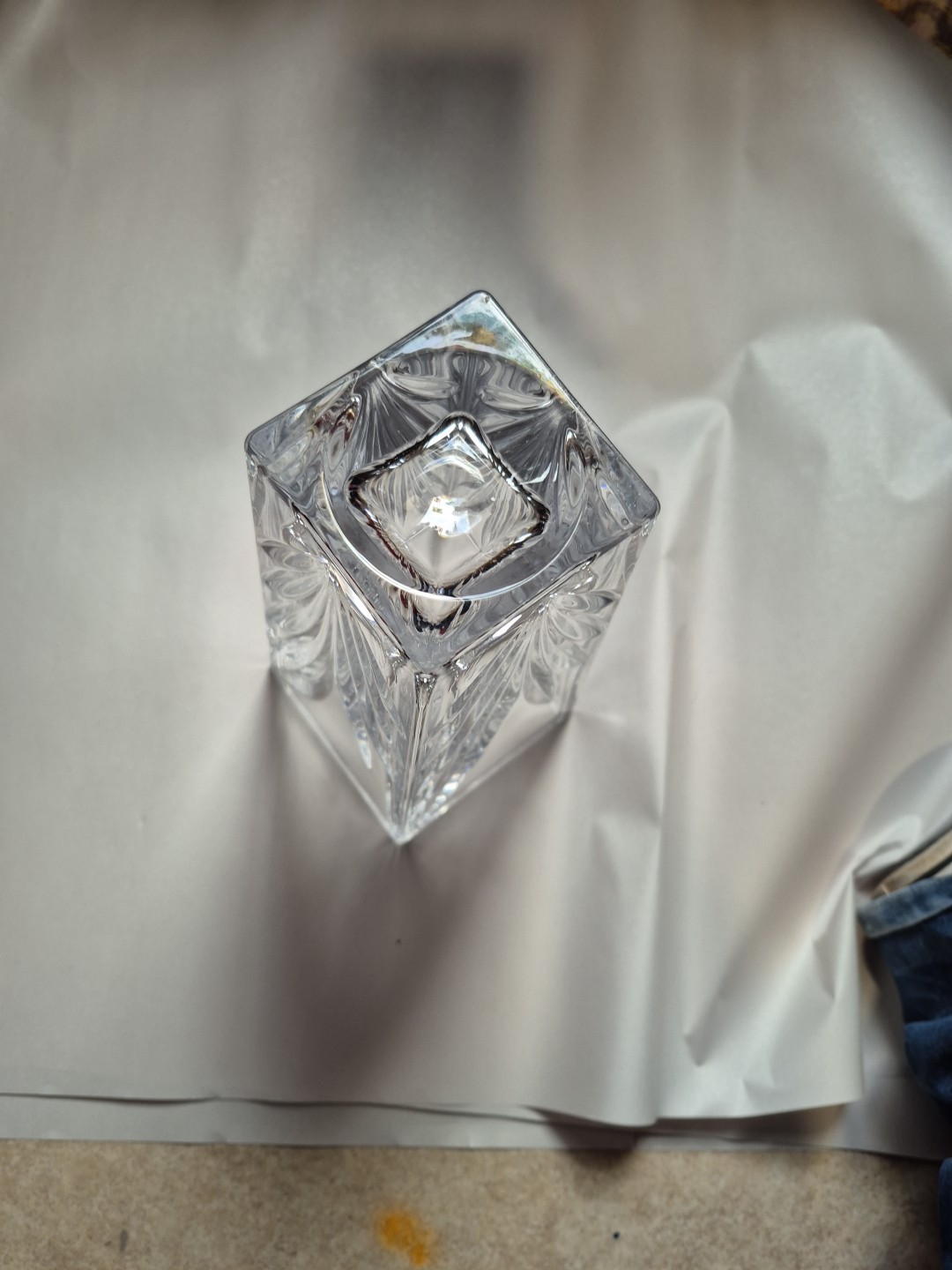Royal Limited, 24% Full Lead Crystal Vase, Made In Czech Republic. Heavy