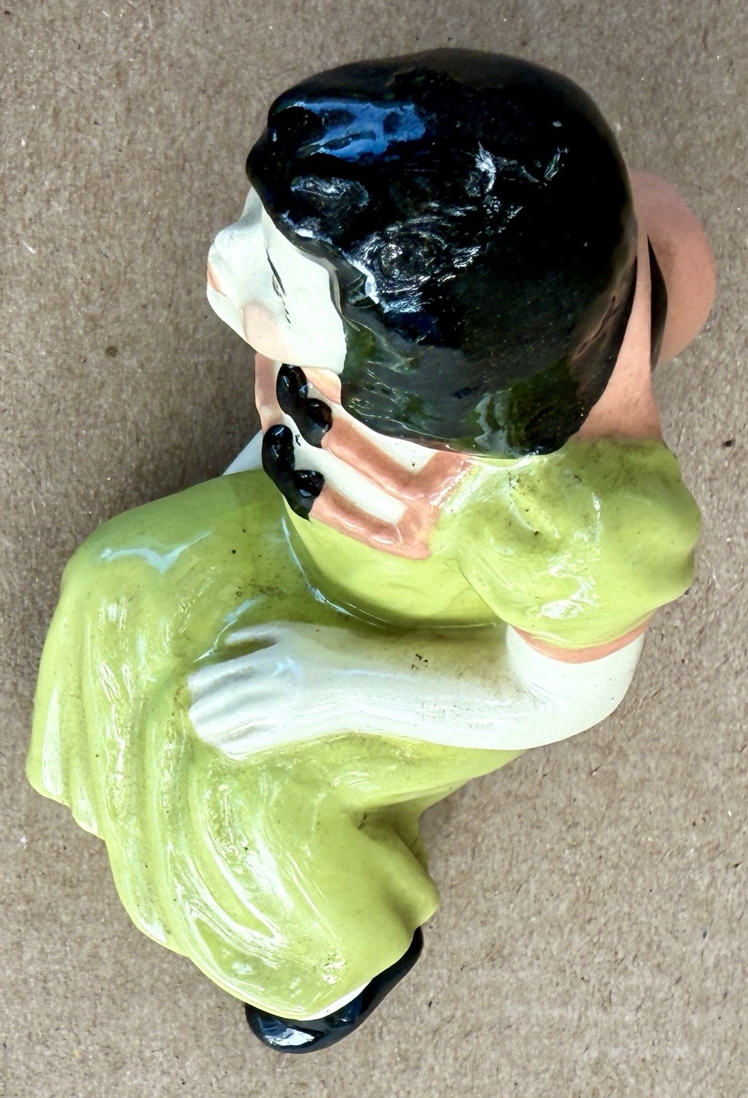 Ceramic Arts Studio Kissing Girl Green Dress 5 Inch SHELF SITTER 1940-1955