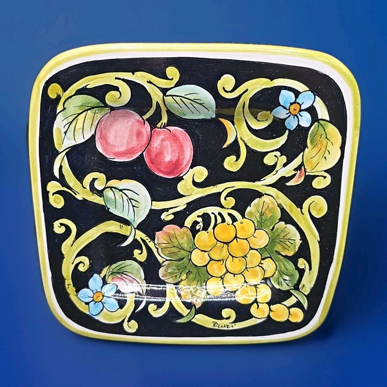 Handmade In Florence Italy By Ricceri Fruit & Flowers Firenze Ceramic Wall Decor