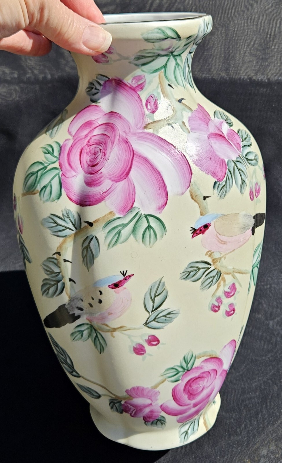 Gorgeous!!! ANDREA by SADEK “Couture Rose” from the Oscher Collection 12.5″ VASE