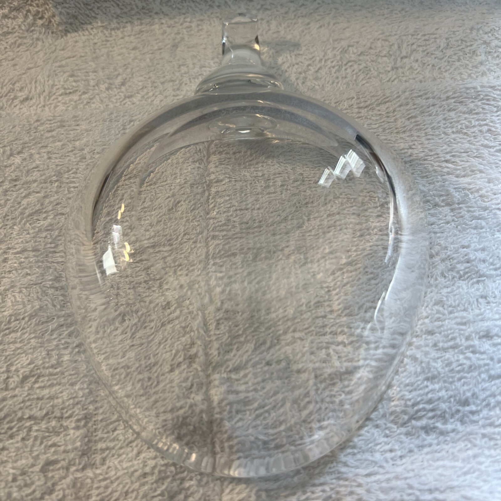 RARE Steuben Art Glass Handled Nut Dish Designed by Lloyd Atkins With Pouch