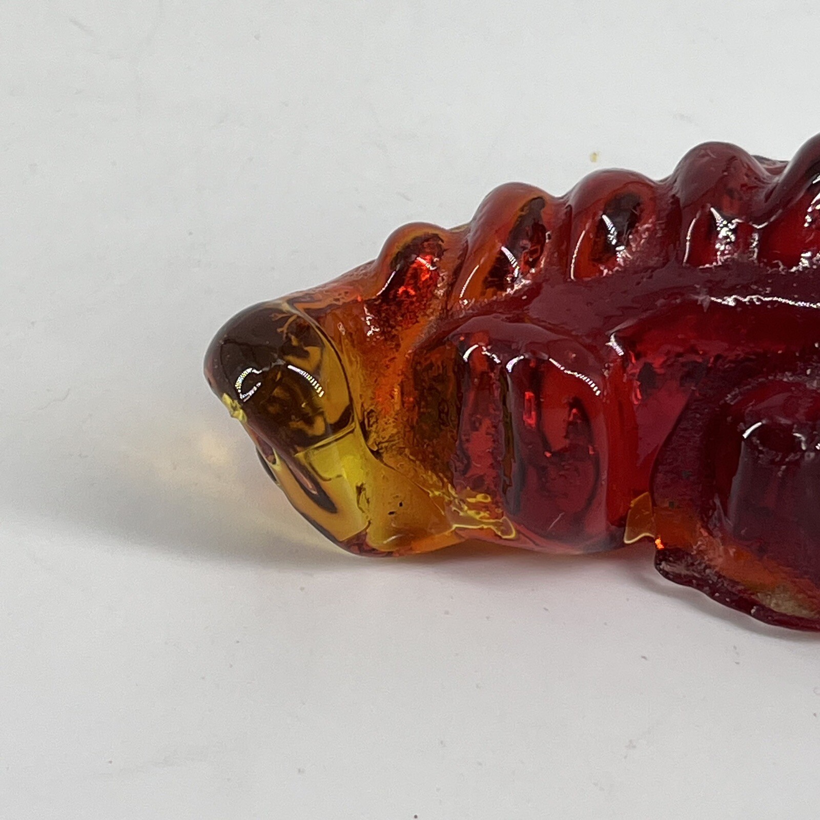 Handblown Art Glass Alligator Figurine Terra Studios Bluebird of Happiness Amber