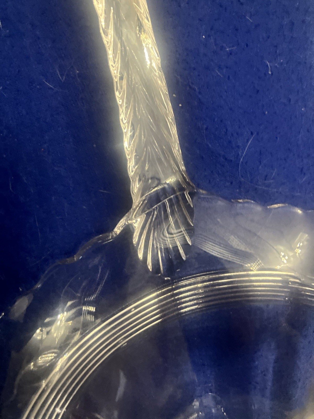 Antique Duncan Miller Tavern Glass Basket Large 10″ Clear EAPG PAT’D, c. 1914