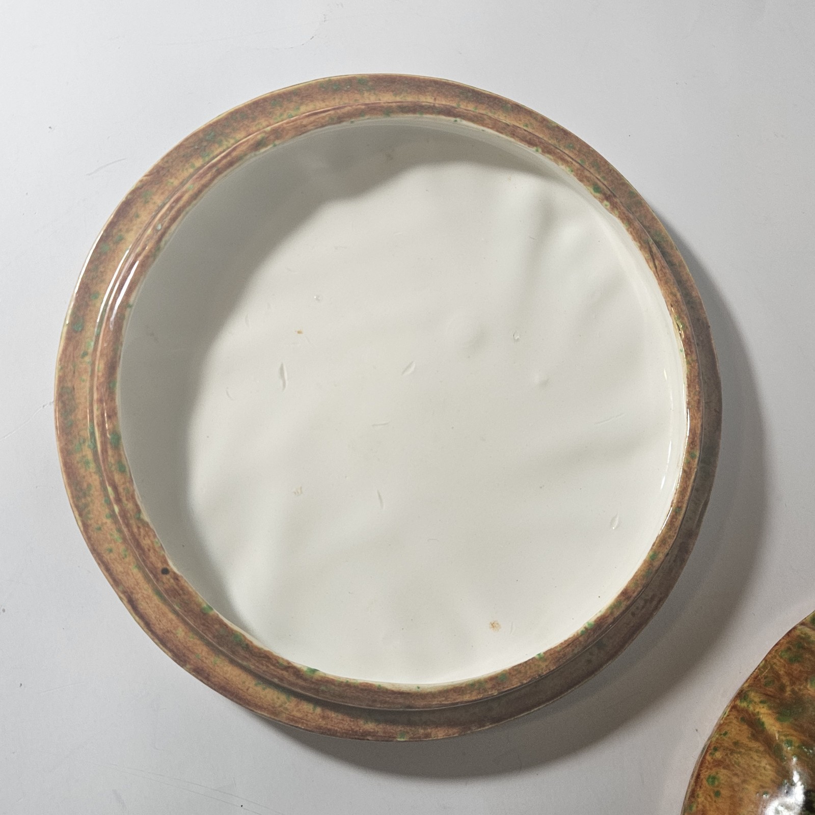 Dated 1969 Studio Pottery Set Ashtray Trinket Box Signed MCM Brutalist Snuff Dot