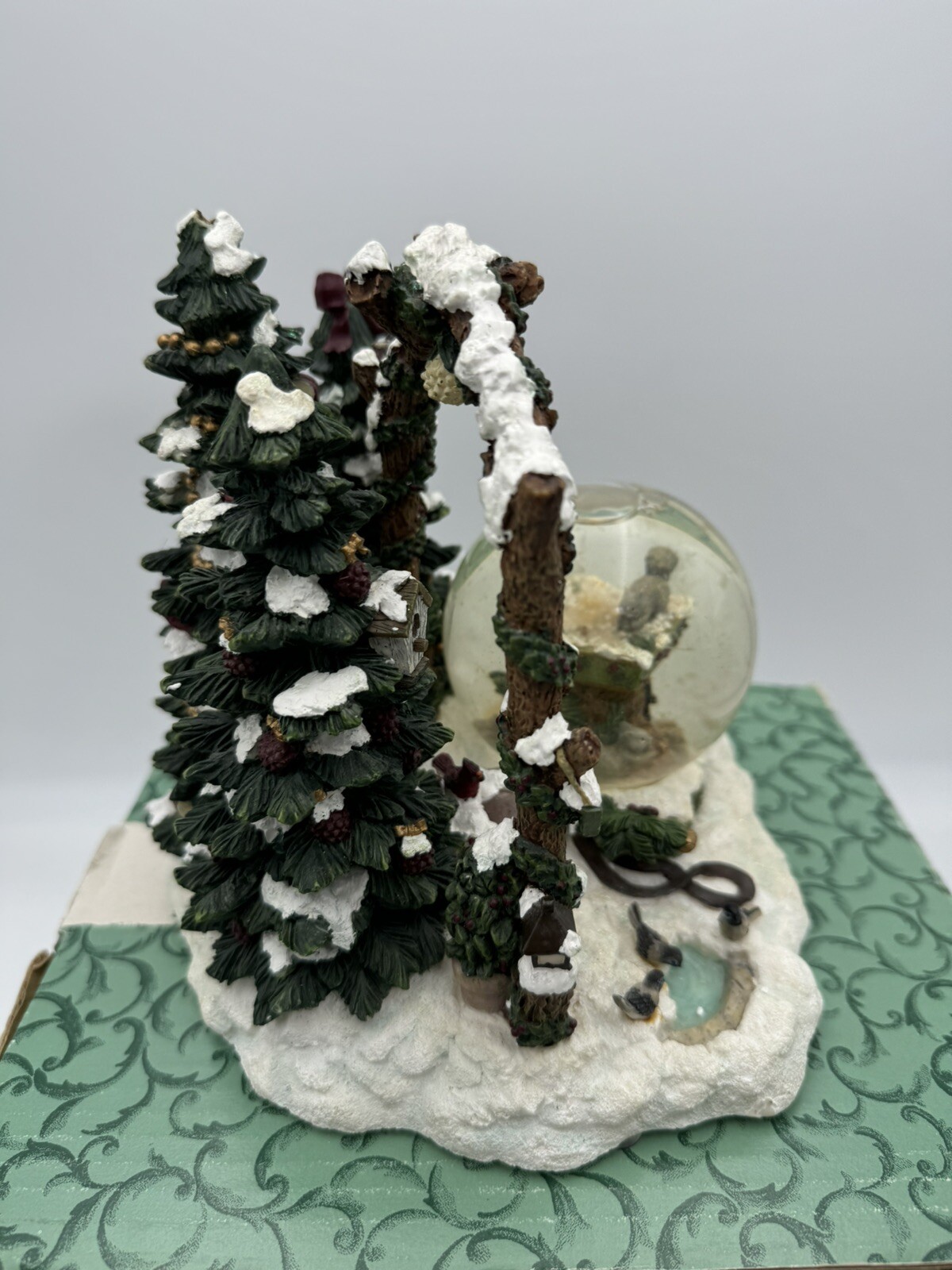 Pfaltzgraff Winterwood Nursery 2000 Snow Globe Music Box In Box Slight Discolor