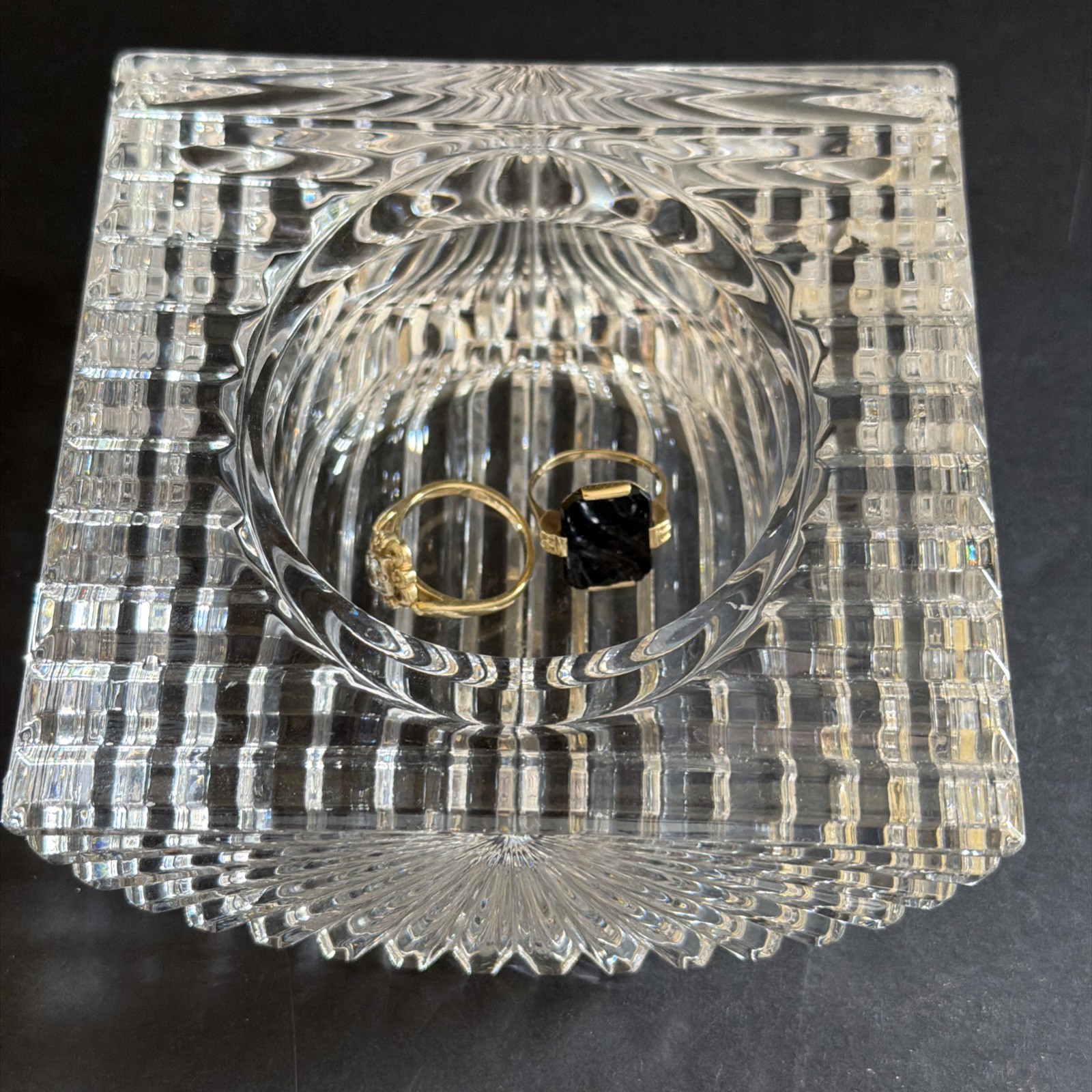 Late 20th Century Cut Crystal Vide Poche