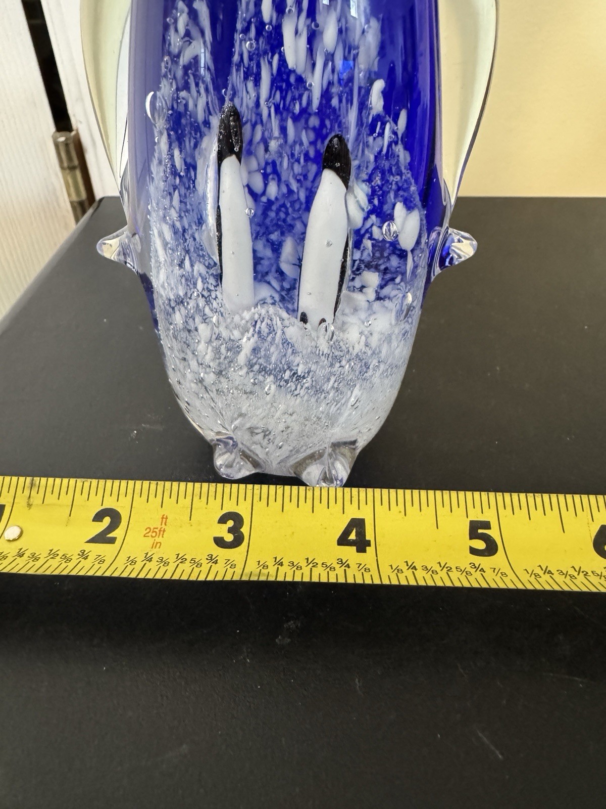 Penco Mother Penguin & Babies Art Glass Figurine Decor Paperweight 7 3/8″ Tall