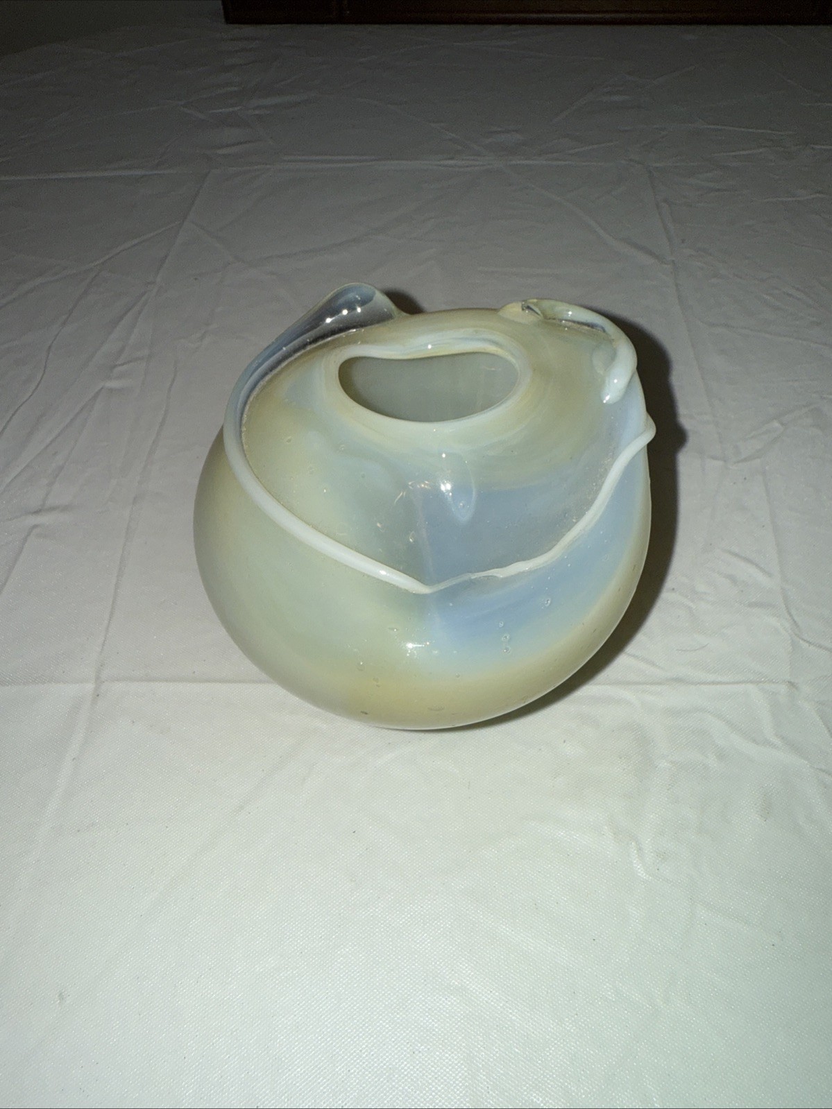 Signed Willard 74 Abstract Studio Art Glass Vase