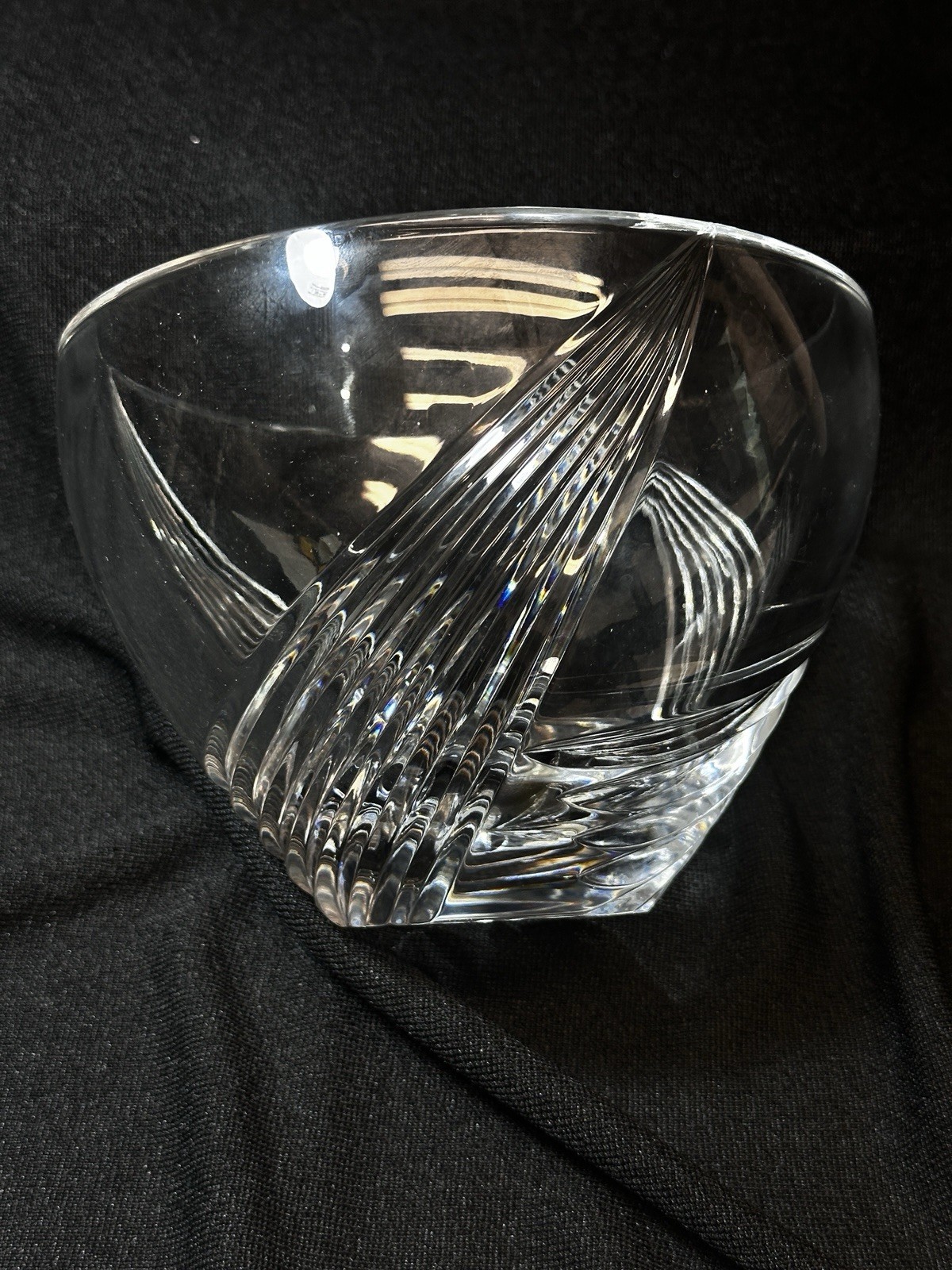 Montreux 24% Lead Crystal Candy Display Bowl Czech Republic 7” X 4 3/4”