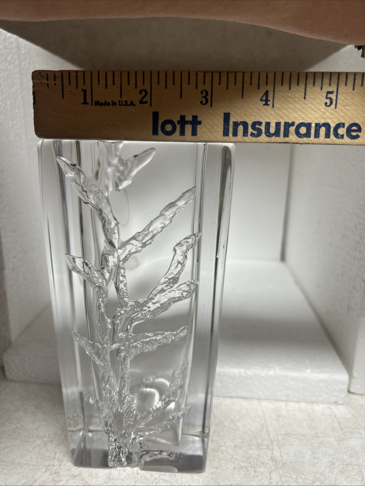 MONUMENTAL LARGE DAUM FRANCE CRYSTAL TEXTURED DEEP CUT VASE
