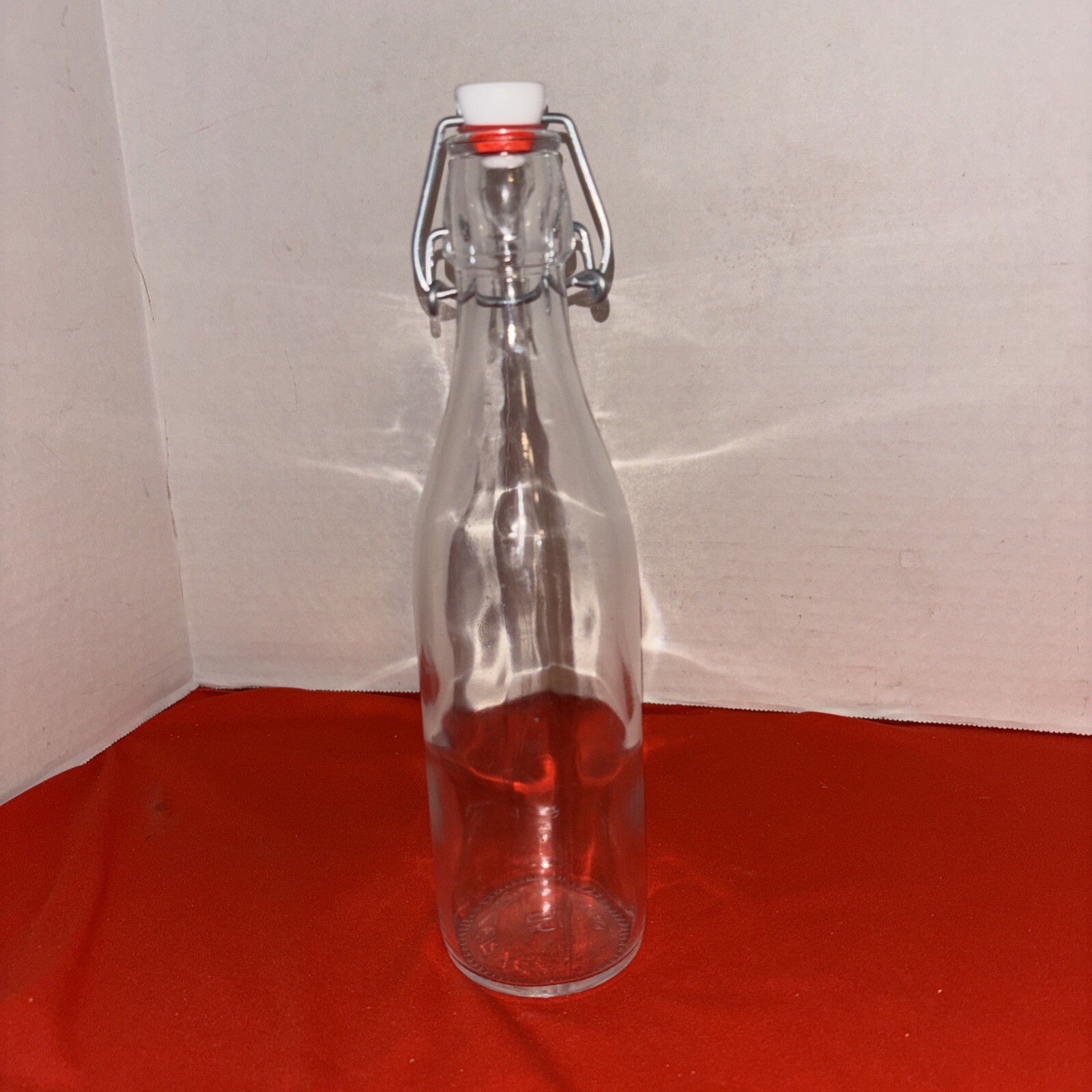 Vintage CERVE Glass Bottle w/Hinged Stopper Made in Italy