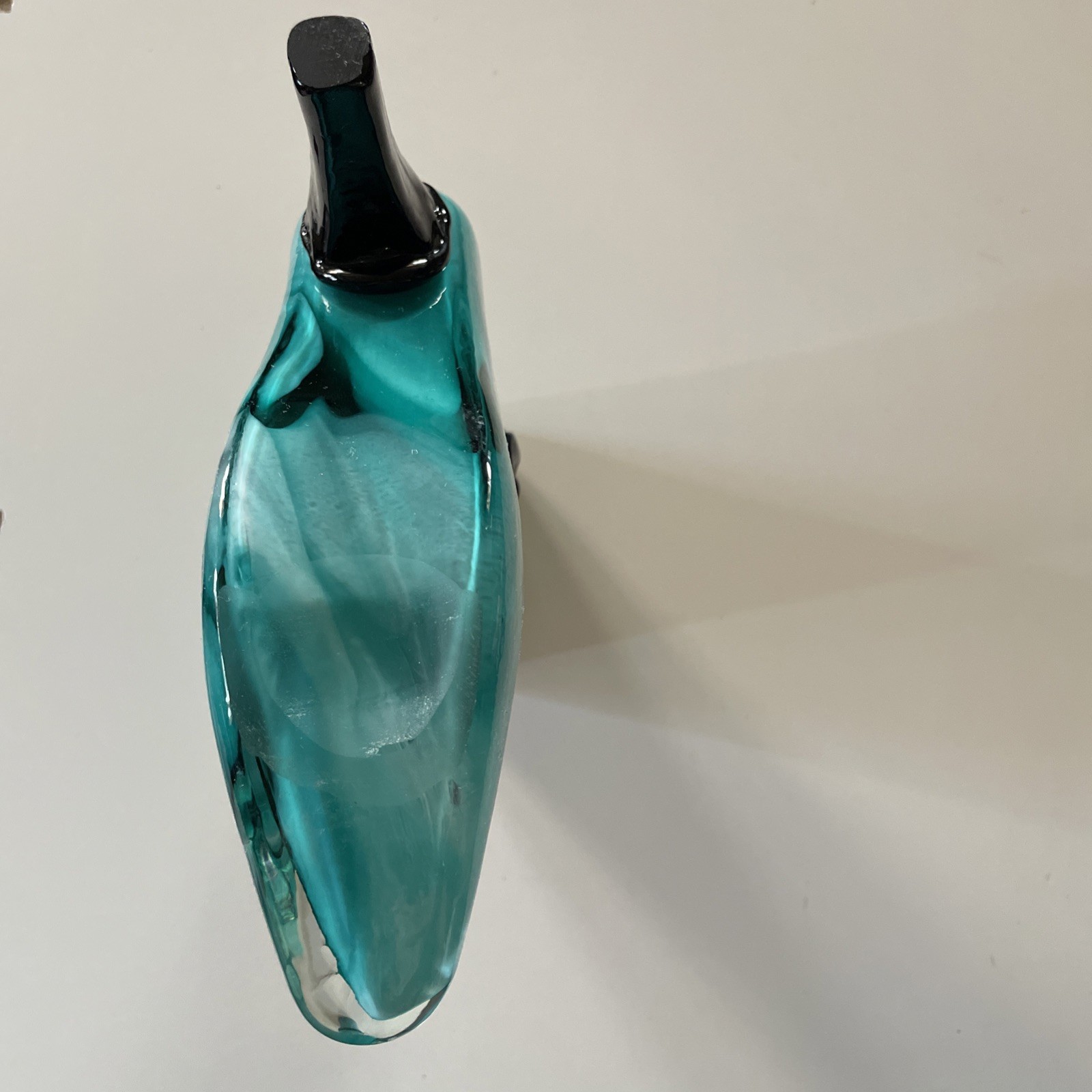Hand Blown Art Glass High Heeled Shoes Vase 11 1/4 Inches X 8 Inches