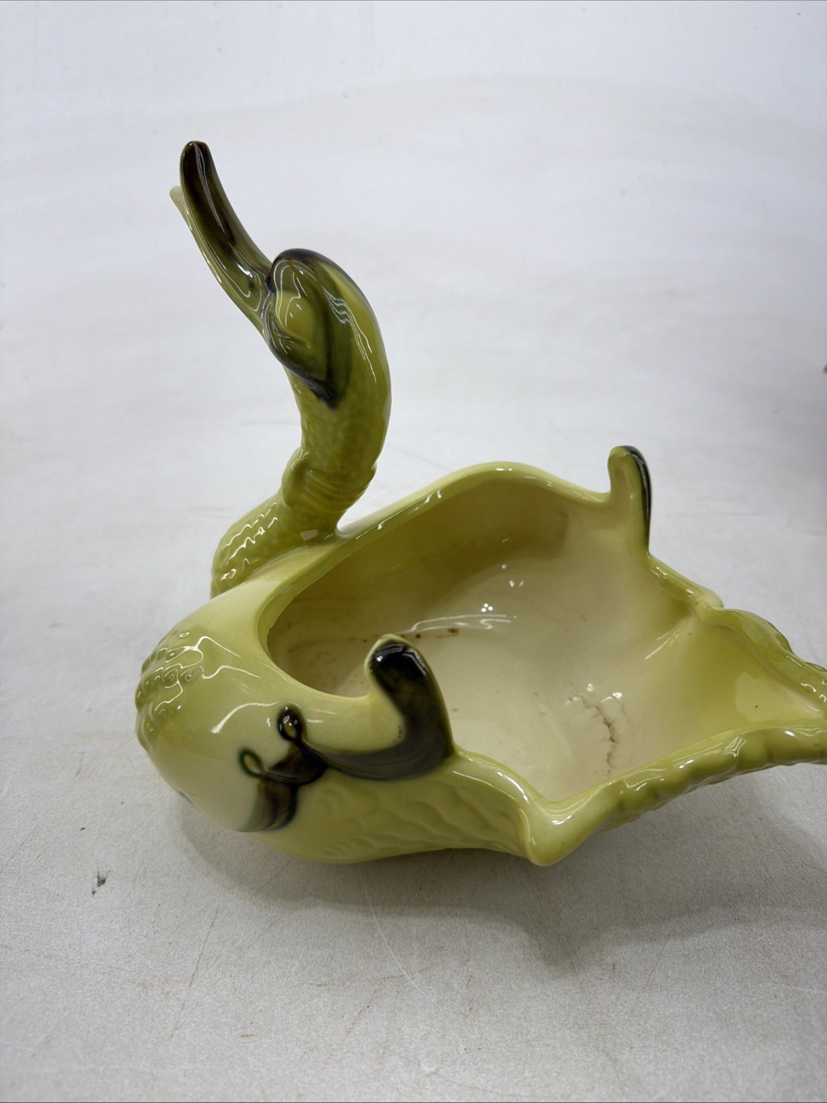 Vintage Mid Century Pottery Small Planter Goose Gosling Candy Coin Dish