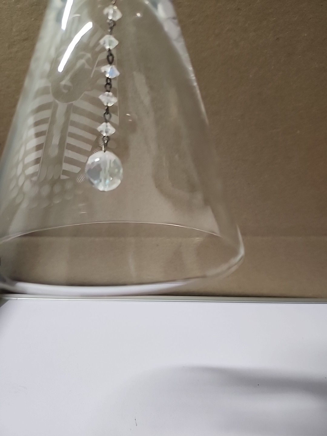 Egyptian Pharaoh Etched Glass Bell Numbered & Signed