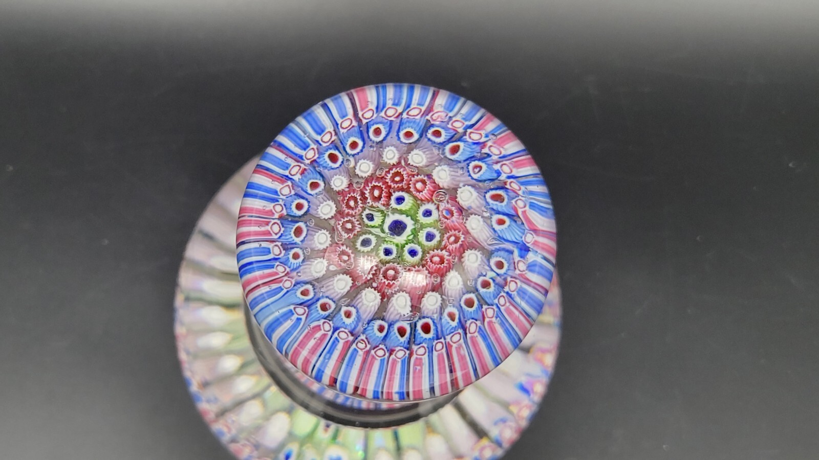 Antique Heavy Handblown Millefiori Inkwell Paperweight