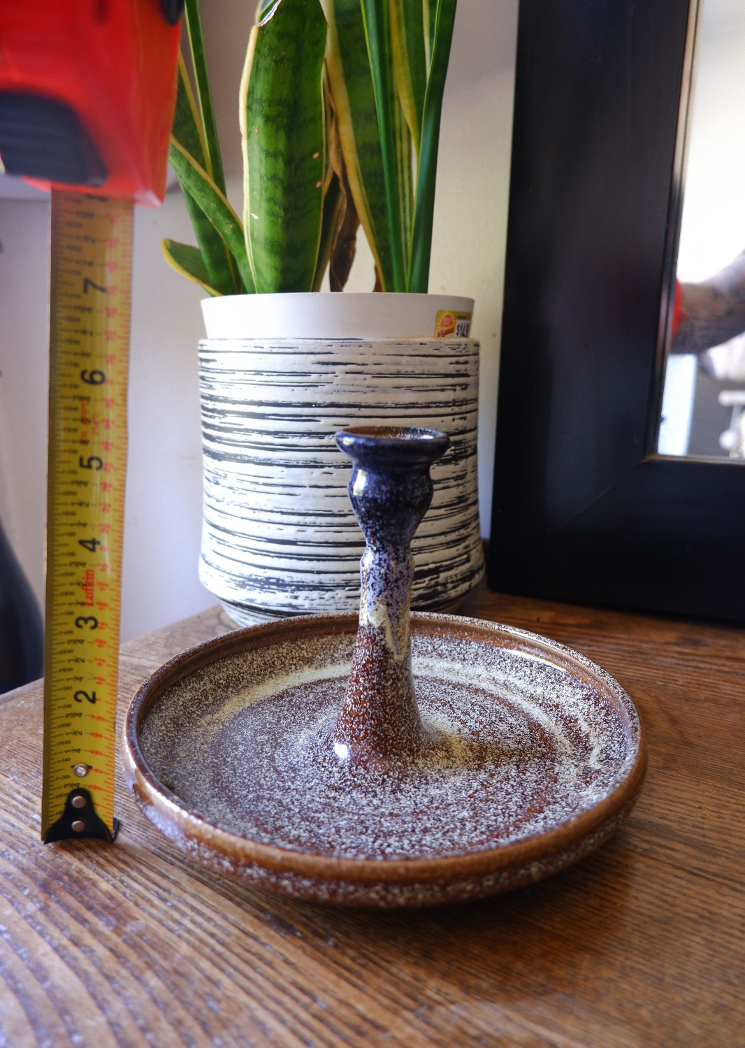 MCM VTG Artist Signed Hand Made Studio Art Pottery CANDLESTICK CANDLE HOLDERS
