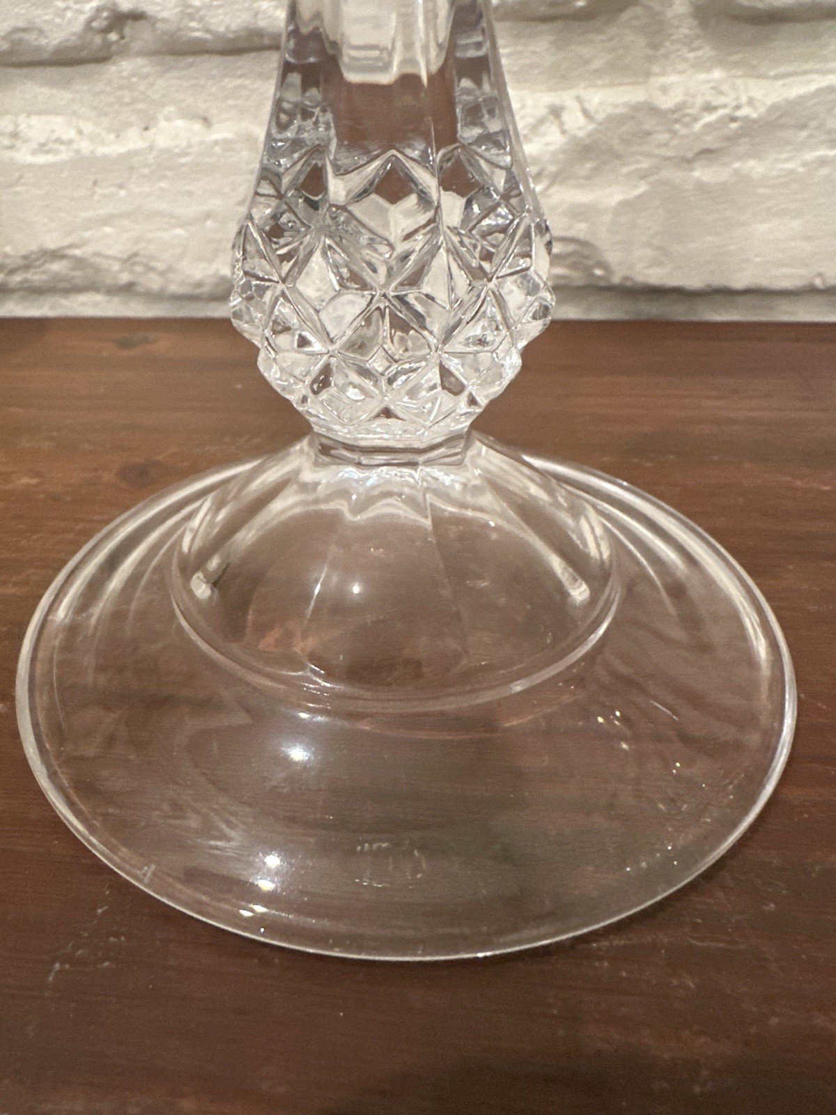 2 Cristal d’Arques Paris France Durand Longchamp Crystal Candlestick Holders