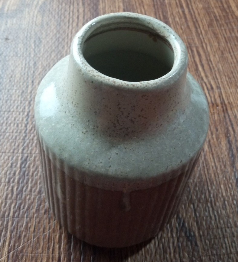 Drip Glaze/Textured Clay Decorative Vase 6 1/4″ x 4 1/4″