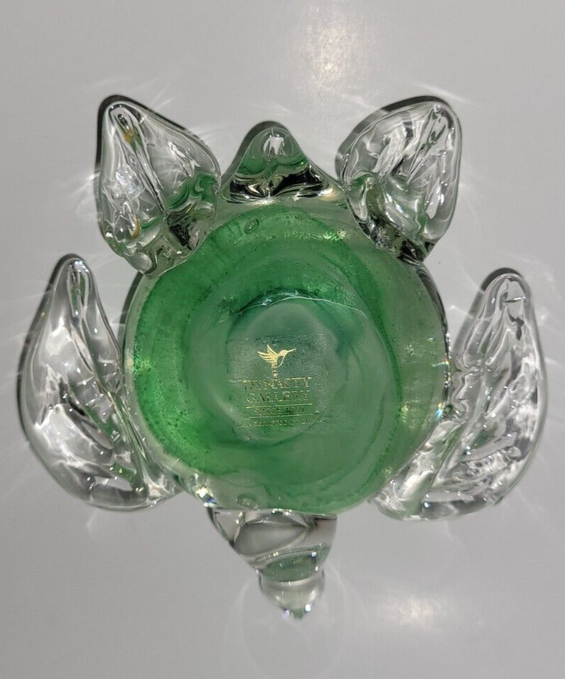 Dynasty Gallery Glass Sea Turtle LIGHT GRREN Green Glow