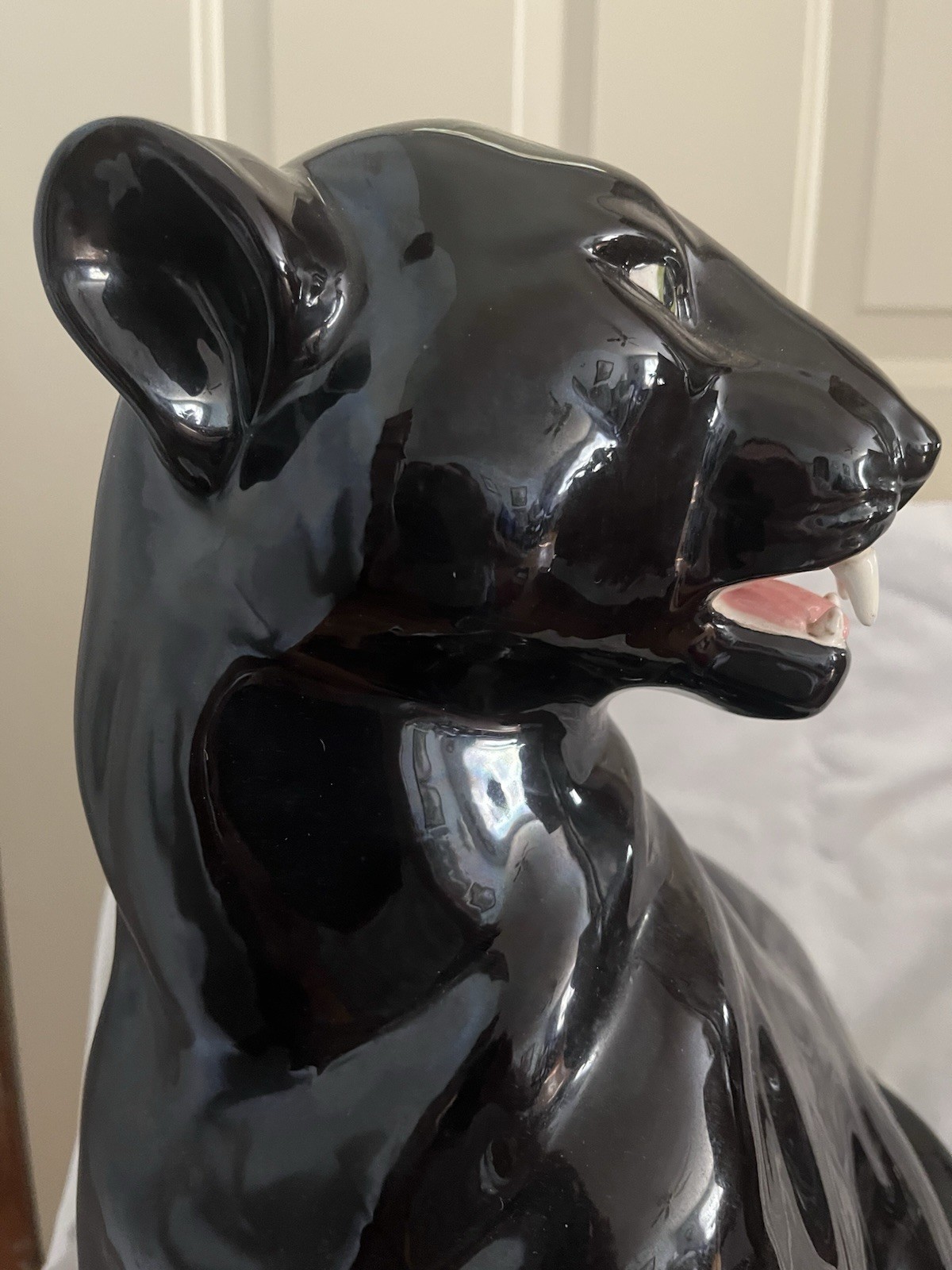 VTG RARE Black Panther Statue MCM Figure Growling Mold 1973 LARGE 21.5” Nice!