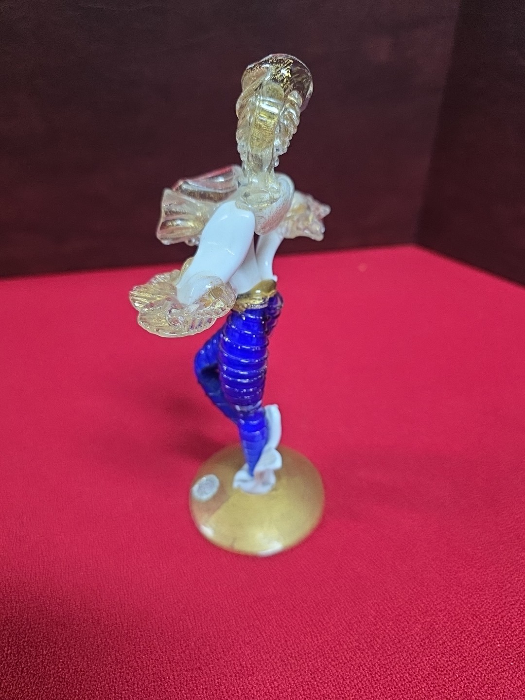 Vintage Murano Glass Lady Figurine 7.5in