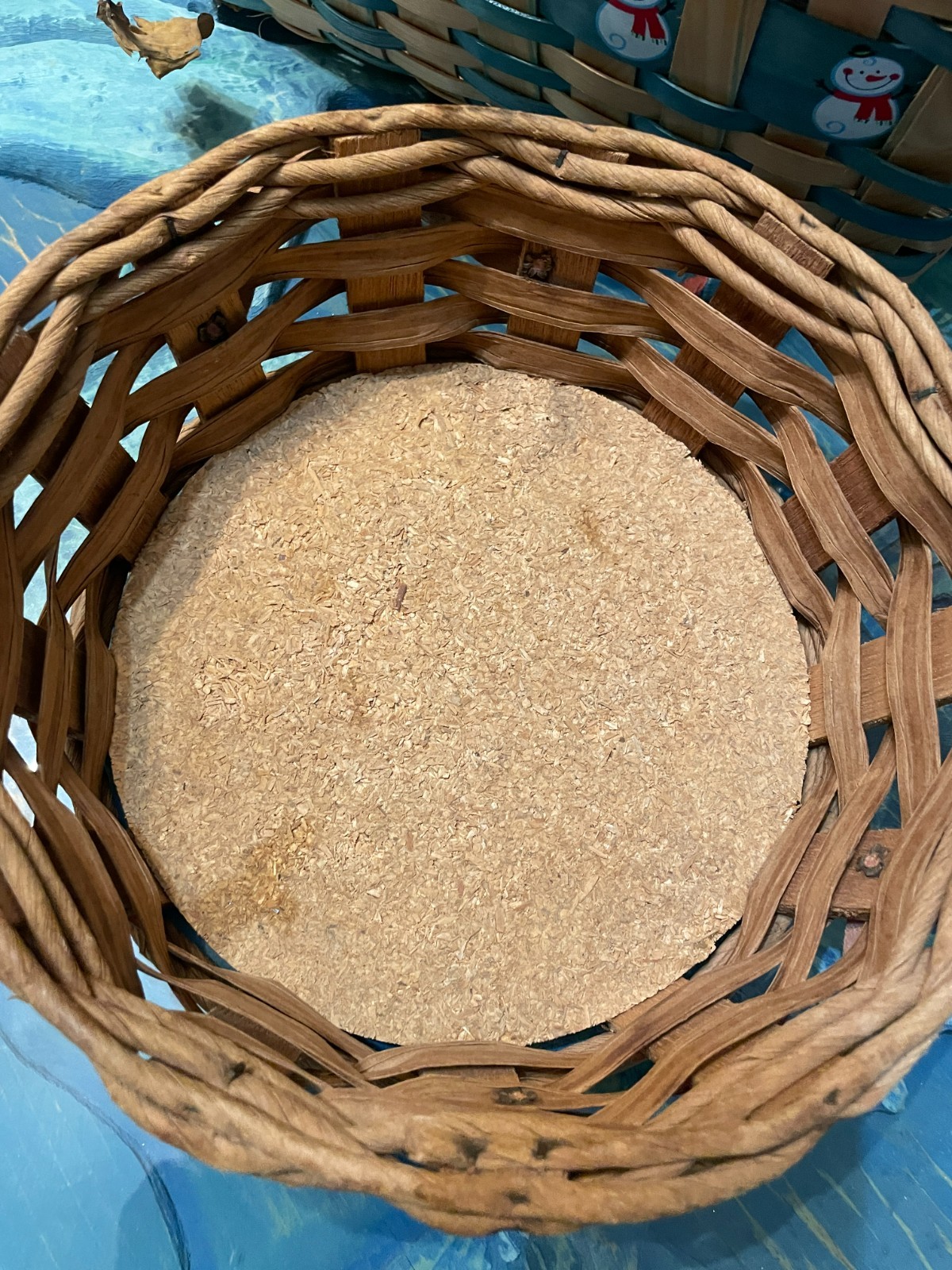 Corning Round Wicker Basket Pyrex 2qt Casserole Dish Leather Handles