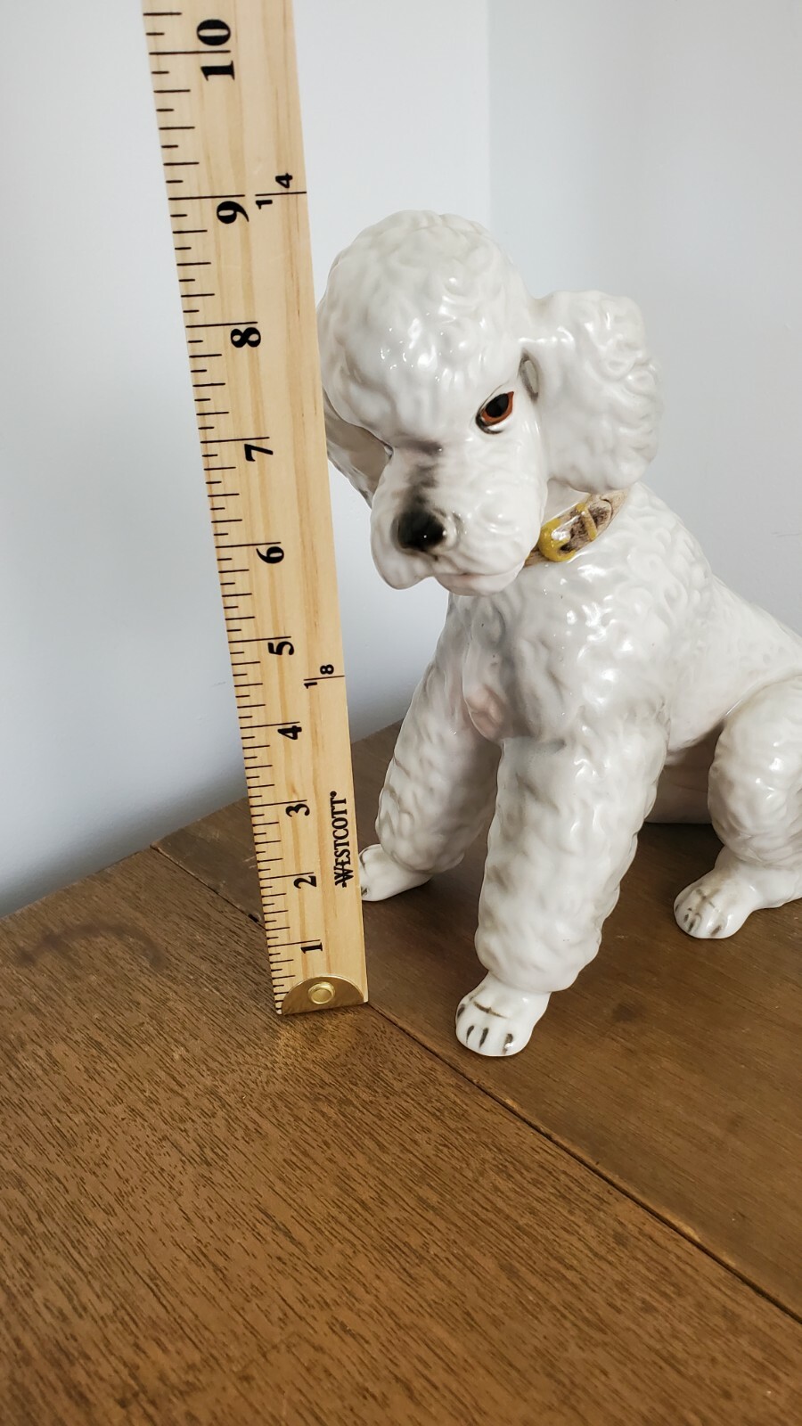 Vintage 1950s Keramos~ Austria Poodle Figurine 9″ Dog Porcelain CUTE!!