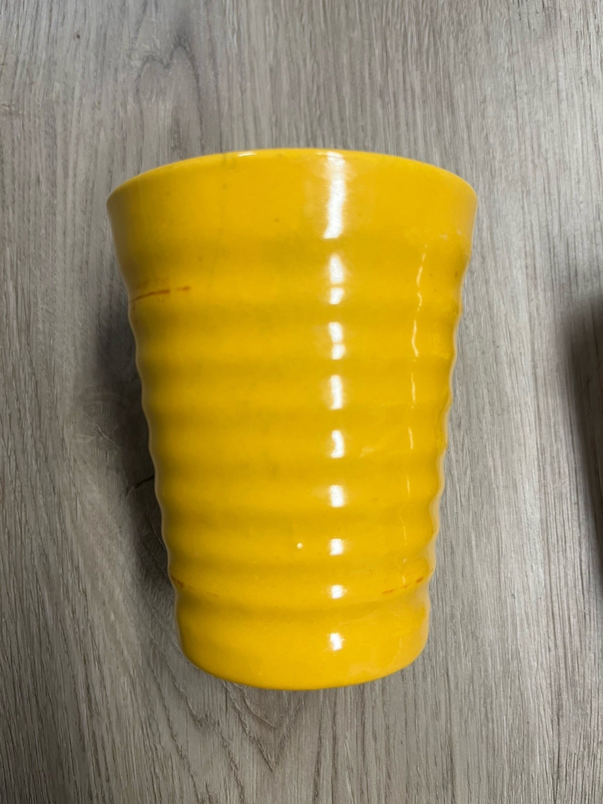 TWO (2) Vintage Bauer Pottery Ringware Size 3.5″ Tumblers YELLOW (see Photos)