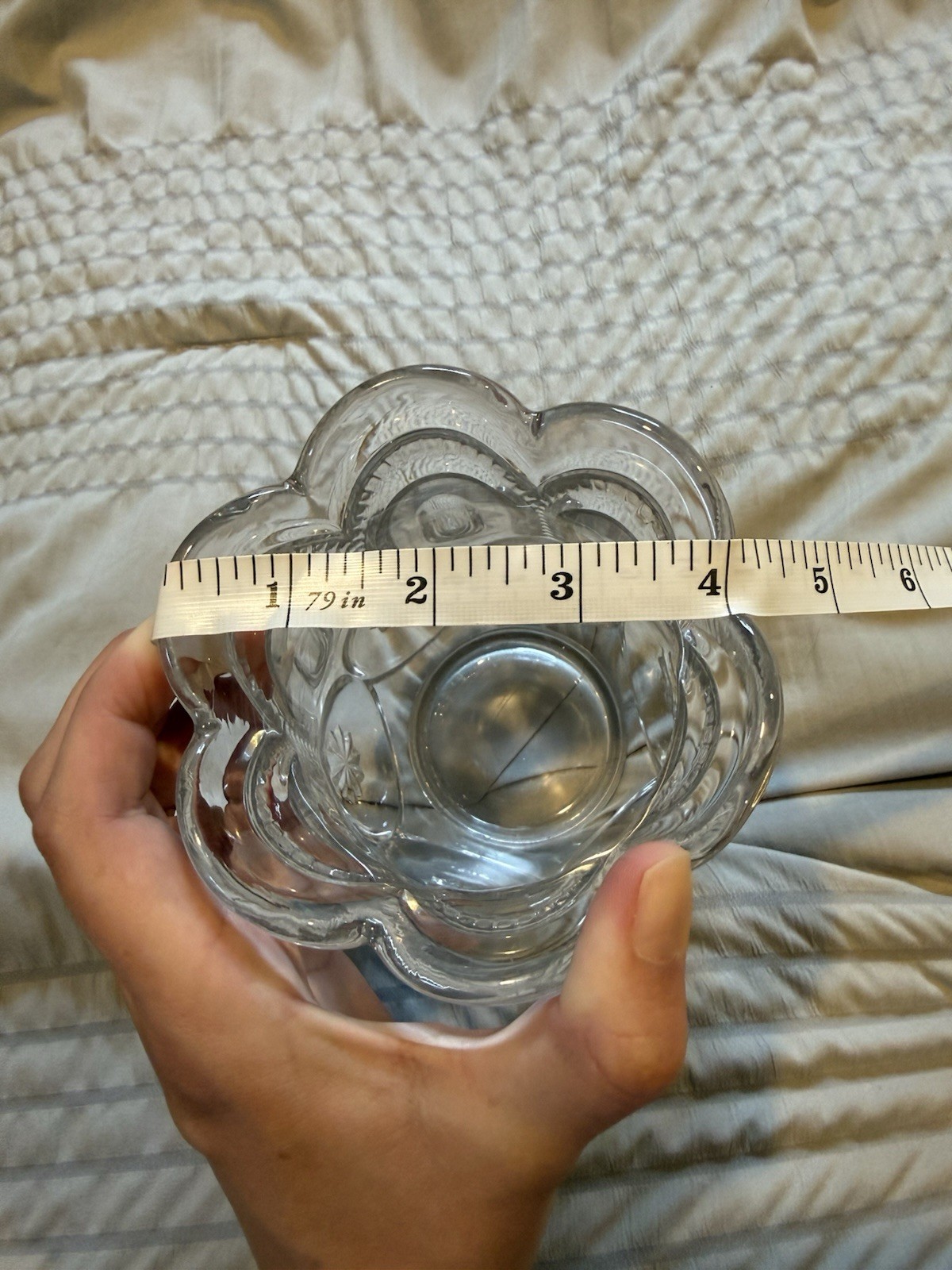 Adams & Company Palace Moon & Stars Clear Glass Celery Vase EAPG Vintage Antique