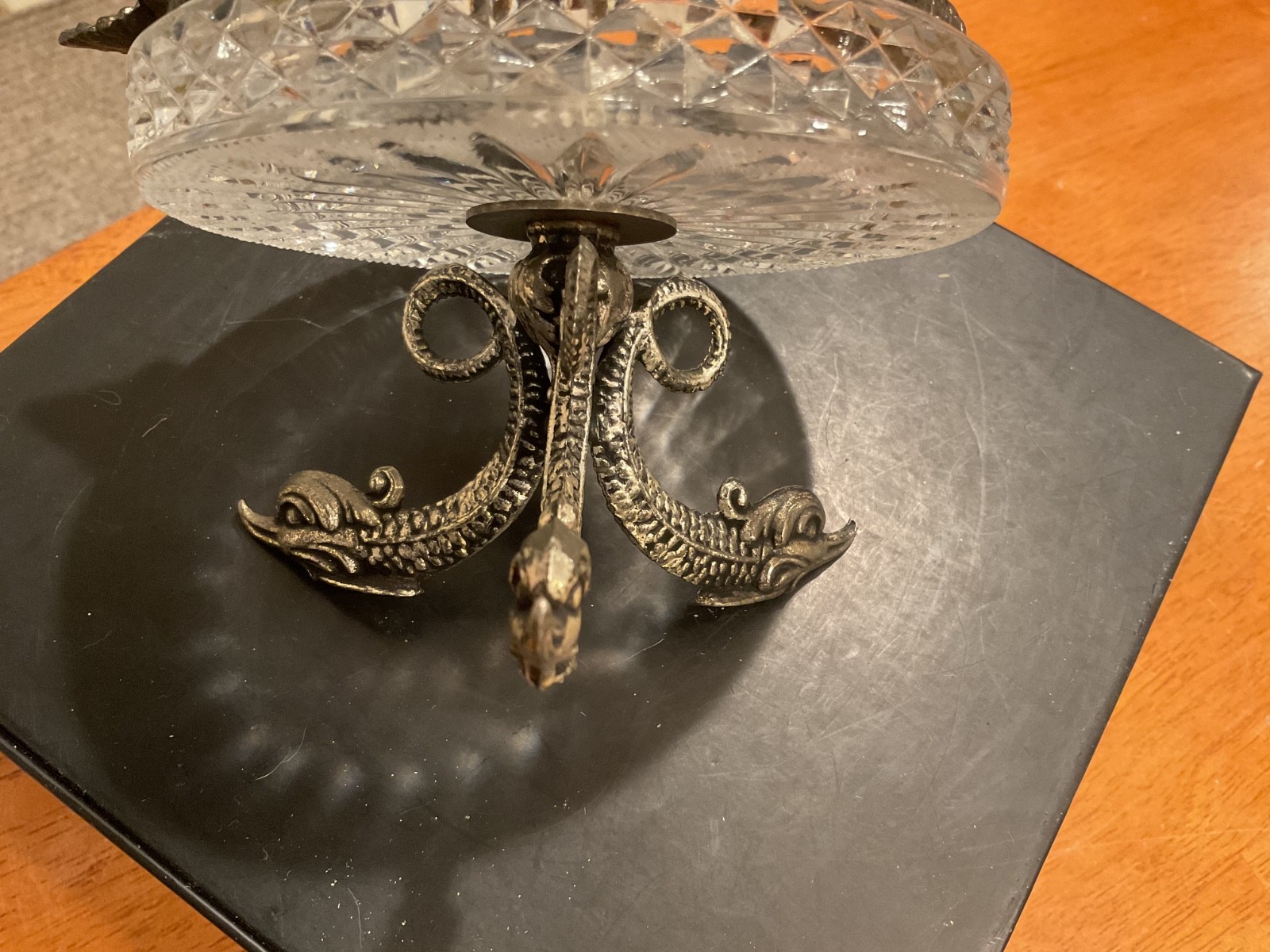 Antique Silver plate Dolphin Koi Fish Legged Figural Candy Dish – Pairpoint?