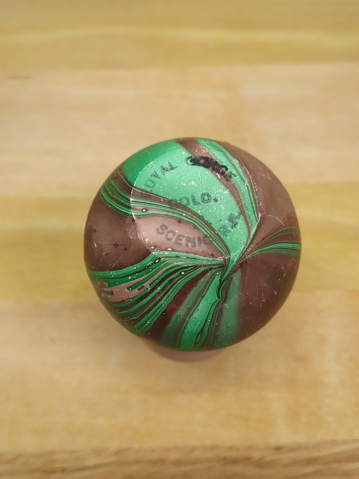 Vintage Bud Vase Hand Painted Southwestern Brown & Green 2-3/4″ Tall