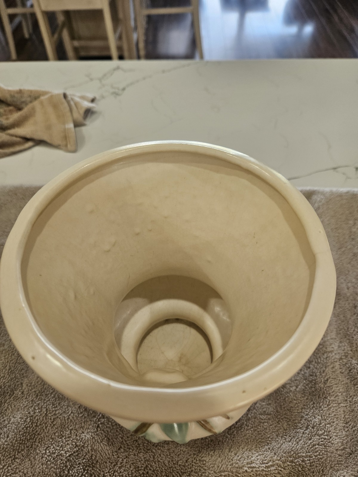 McCoy Ivory 1946 Urn Vase 6 1/2 X 5 1/2 Inches