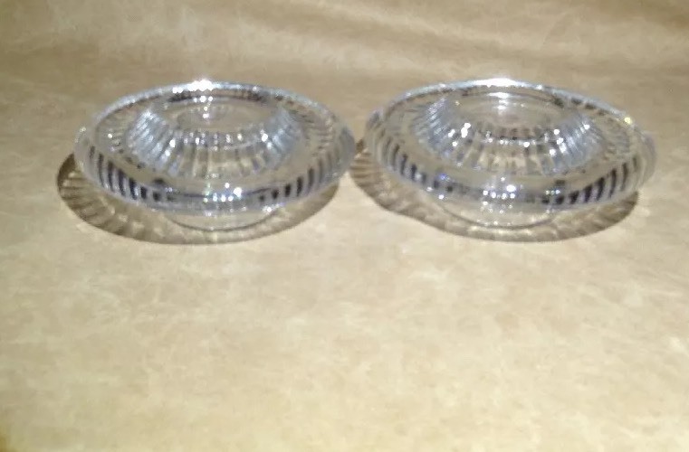 PAIR of Dansk Lead Crystal Glass Candle/Votive Holder – NEW