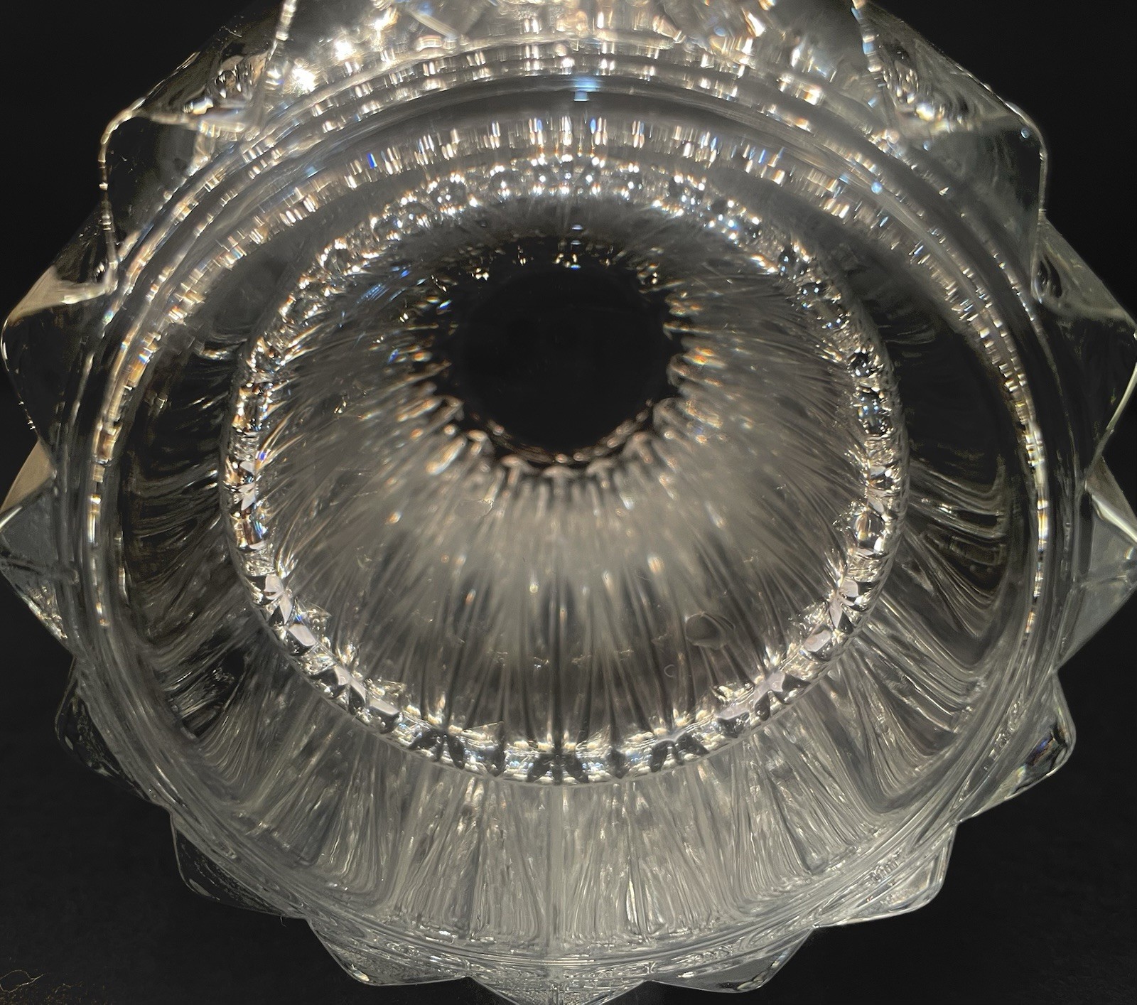 VTG Cristal d’Arques Romana Crystal Vase 11.5” France 24% Lead Cut Glass